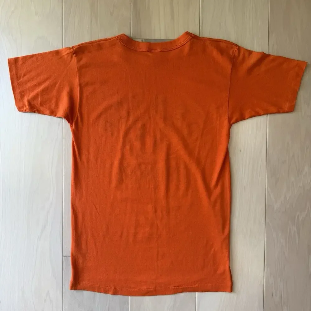 Vintage Denver Broncos Shirt Medium Orange 80s Champion Made in USA NFL Elway - Picture 6 of 7